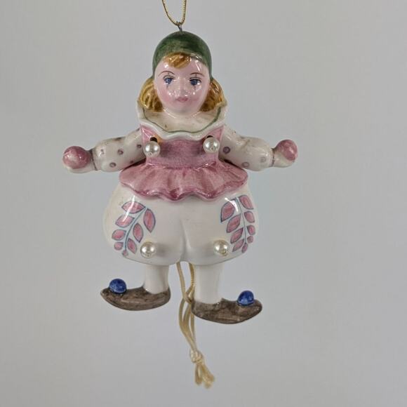 Schmit Other - Schmid Doll Christmas Ornament Porcelain Vtg Signed Jumping Jack Ballerina Girl